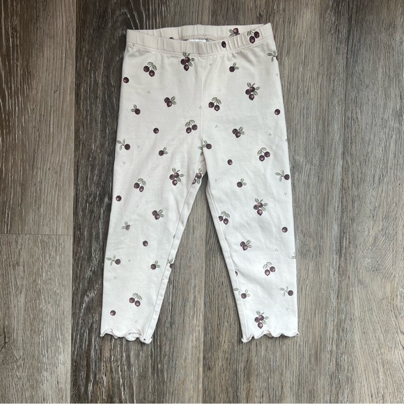 Firsts by Petit Lem berry print scalloped leggings - Picture 1 of 7